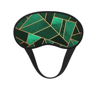 Black and Gold Geometric Print Sleep Mask, Eye Sleeping Mask for Women and Men for Total Darkness, Reduces Puffy Eye Mask