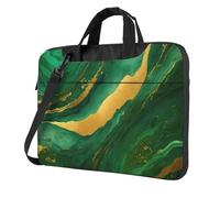 Black And Gold Geometric Print Stylish Laptop Bag Ultra-Thin Portable Single-Shoulder Notebook Case Daily Commutes