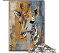 Black And Gold Giraffe Jigsaw Puzzles for Adults 1000, Family Entertainment Toys Is Ideal As A Gift for The Whole Family (50x75cm)