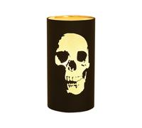 Black and Gold LED Skull Silhouette Lantern