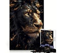 Black And Gold Lions Puzzles for Teenagers 1000 Piece Intellect Skill Tranquil Escape Clean Join (38x52cm)