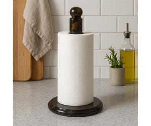 Black and Gold Marble Kitchen Roll Holder | Marmore