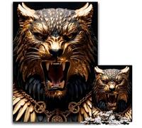 Black And Gold Panther Art 1000 Pieces Puzzles for Adults Impossible Jigsaw Puzzles for Adults HighDifficulty Brain Teaser for Teenagers 1000 PCS(38x26cm)