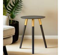 Black and Gold Round Side Table | Nostra