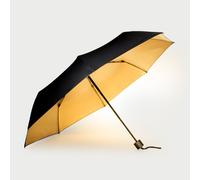 Suck UK - Black And Gold Windproof Umbrella | Travel Umbrella | Lightweight Compact Umbrellas | Folding Umbrellas | Manual Telescope Brolley | Strong Brolley | Handbag Essentials
