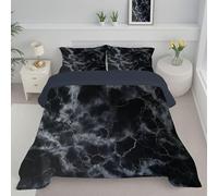 Black And Gray Night Sky And Sea King Duvet, Reversible Coverless Fantasy Landscape Duvet, Anti Allergy Bed Quilt For All Seasons - Soft Washable Comforter Bedding With Pillowcases