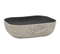 (black and grey, 48 x 37.5 x 13.5 cm) vidaXL Countertop Basin Bathroom Sink Wash Basin Vessel Sink Oval Ceramic