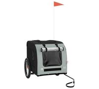 (black and grey, 69 x 133.5 x 73.5 cm) vidaXL Dog Bike Trailer Bicycle Trailer Bike Carriage Oxford Fabric and Iron