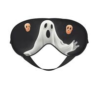 Black and Halloween Ghost Eyes Sleep Mask Adjustable Strap Sleeping Eye Mask Light Blocking Blindfold Eye Sleep Shade Cover Bedtime Blackout Eyeshade for Yoga Nap Travel