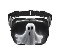 Black And Halloween Ghost Fanny Pack For Women Waterproof Adjustable Belt Bags Waist Pack Fashion Casual Crossbody Bags Bum Bag For Running Workout Hiking Traveling, Black, One Size