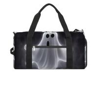 Black And Halloween Ghost Gym Bag for Men Women, Waterproof Gym Tote Bags, Large Duffel Bag for Travel Workout