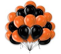 Black and Orange Balloons 5 Inch Halloween Balloons 25pcs Balloon Pack Latex Balloons for Halloween Wedding Birthday Party Balloon Arch Garland Decorations