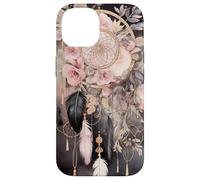 Black And Pink Dream Catcher For Girls Cute Wildflower Art Case for iPhone 14