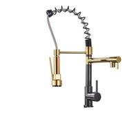 Black and Pink Gold Kitchen Faucet Dual-Function Pull Down Hot & Cold Water Mixer Floor Mount for Modern Home Décor Sl esign Premium Finish