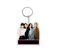 Black and pink K-pop music group acrylic keychains, bag accessories, car pendants, backpacks, and fan merchandise.A11