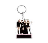Black and pink K-pop music group acrylic keychains, bag accessories, car pendants, backpacks, and fan merchandise.A13