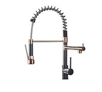 Black and Pink Kitchen Sink Faucet with Dual Spout CoverStylish Spring Design for Modern KitchensDurable and Easy to Install Beauty Comes