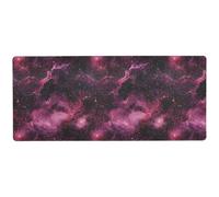 Black and Pink Stars Long Mouse pad Cute for Gaming Wearable Mouse and Keyboard mat 31.5 x 11.8in