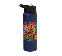 Black and Proud African American Heritage Juneteenth Pride Stainless Steel Insulated Water Bottle