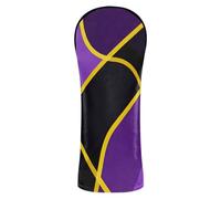 Black and Purple Abstract Lines Golf Head Cover Set Waterproof Headcovers with Number Tag for Woods and Driver Hybrid