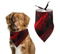 Black and Red Background Dog Bandana Washable & Adjustable Triangle Scarf, Breathable Pet Scarf for Small Medium Large Pets, Cute Fashion Pet Accessory