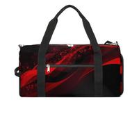 Black And Red Background Gym Bag for Men Women, Waterproof Gym Tote Bags, Large Duffel Bag for Travel Workout