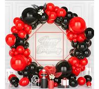 Black and Red Balloons, 119PCS Birthday Balloons for Party Decorations | Durable Latex, for Graduation, Anniversary, New Year, Poker, Prom, Retirement, Hen, Horror, Stranger Themed Party Decorations