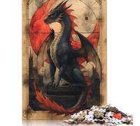 Black And Red Dragon 1000 Piece Jigsaw Puzzles for Adults Jigsaw Puzzle 1000 Pieces Jigsaws Adults Puzzles Gifts 1000pcs (75x50cm)
