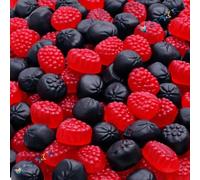 Black and Red Flavoured Gums Sweets - 1980g - Soft & Chewy Fruit Flavoured Gummy Candy - Assorted Colourful Confectionery - Traditional Sweet Shop Sweets - Sharing Bag Snack - tns