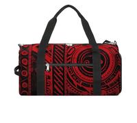 Black And Red Gym Bag for Men Women, Waterproof Gym Tote Bags, Large Duffel Bag for Travel Workout
