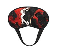 Black and red Marble Sleep Mask for Side Sleeper Soft Breathable Sleeping Eye Mask Blackout Silk Eye Sleep Shade Cover with Elastic Strap Night Blindfold for Women Men Travel Nap