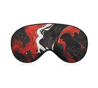 Black and Red Marble Sleeping Mask, Light Blocking Eye Mask, Comfortable and Soft, Eye Cover with Elastic Band, Suitable for Men and Women, Suitable for Travel/Sleeping