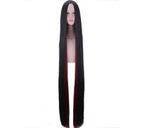 Black and Red Mixed Long Straight Middle Part Wig 150 cm Land of Shiny Bort Cosplay Wig