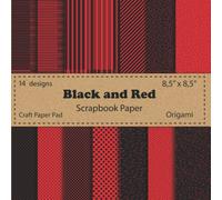 Black and Red Scrapbook Paper: Stripes and Dots Craft Paper Pad | Paper Arts, Origami, Scrapbooking, Decoupage, DIY Crafts , Stationery Making and much more