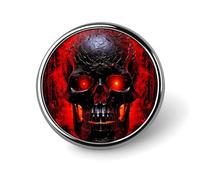Black And Red Skull Round Badge Cute Brooch Hats Jackets Decor Personalized Lapel Pin Clothing Jewelry Accessories for Wedding Party Gift