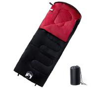 (black and red) vidaXL Sleeping Bag for Adults Camping Outdoor Hiking Sleeping Bag 3-4 Seasons