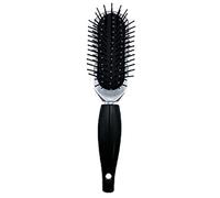Black and Silver Hair Brush Anti Static Massage Comb for All Hair Types | Professional Salon Styling Brush Blow Drying for Men and Women (Cushion Hair Brush)