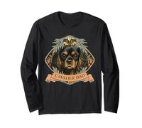 Black and Tan Cavalier King Charles Spaniel Dad Long Sleeve T-Shirt