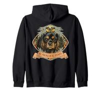 Black and Tan Cavalier King Charles Spaniel Dad Zip Hoodie