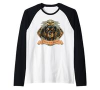 Black and Tan Cavalier King Charles Spaniel Mom Raglan Baseball Tee