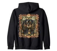Black and Tan Cavalier King Charles Spaniel Vintage Zip Hoodie