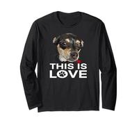 Black and Tan Chihuahua Dog This is Love Chiwawa Dog Long Sleeve T-Shirt