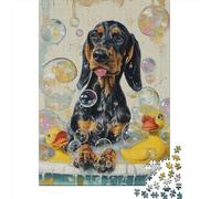 Black And Tan Coonhound Do 1000 Piece Jigsaw Puzzle, 52x38cm/1000pcs, for Adults, Quiet Home Activity, Evening Leisure And Year-Round Leisure