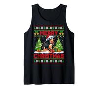 Black and Tan Coonhound Ugly Christmas Sweaters Pet Dog Xmas Tank Top