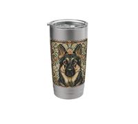 Black and Tan German Shepherd Stainless Steel Insulated Tumbler