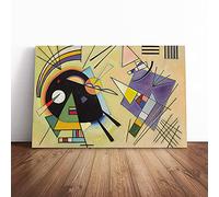 Black And Violet By Wassily Kandinsky | Canvas Wall Art Print | Framed & Ready to Hang Picture | Modern Home Decor for Living Room, Bedroom, Kitchen or Office | 30x20 Inches