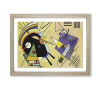 Black And Violet By Wassily Kandinsky Classic Painting Framed Print | A4 Oak Framed Wall Art | Ready to Hang | Classic Floral Picture | Living Room Bedroom Lounge Office