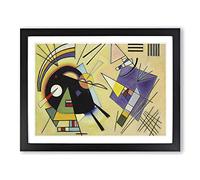 Black And Violet By Wassily Kandinsky Classic Painting Framed Wall Art Print, Ready to Hang Picture for Living Room Bedroom Home Office Décor, Black A2 (64 x 46 cm)