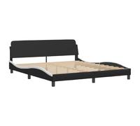 (black and white, 180 x 200 cm) vidaXL Bed Frame with Headboard Bed Base Black 90x190 cm Single Faux Leather