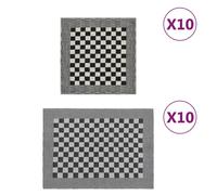 (black and white, 20 pcs) vidaXL Towel Set Kitchen Dish Cloth Tea Towel Dish Towels Blue and Cotton